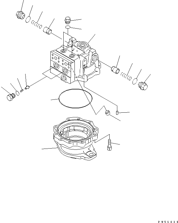 Схема запчастей Komatsu PC750-6-AM - МОТОР ПОВОРОТА (/)(№-) ОСНОВН. КОМПОНЕНТЫ И РЕМКОМПЛЕКТЫ