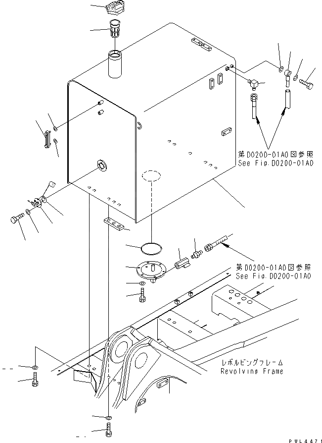 Схема запчастей Komatsu PC750-6 - ТОПЛИВН. БАК.(№8-999) ТОПЛИВН. БАК. AND КОМПОНЕНТЫ