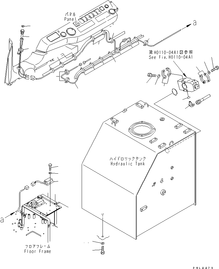 Схема запчастей Komatsu PC750-6 - ГИДР. БАК. (ДОПОЛН. PRESS.) (ВЫС. GROUND СПЕЦ-Я.) (/)(№-) ГИДРАВЛИКА