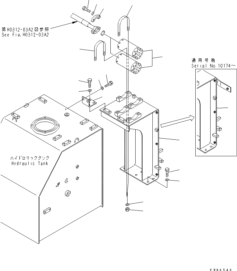 Схема запчастей Komatsu PC750-6 - ПОДАЮЩ. ТРУБЫ (ФИЛЬТР. СТОЙКА) (СО СЪЕМОМ ПРОТИВОВЕСА)(№-8) ГИДРАВЛИКА