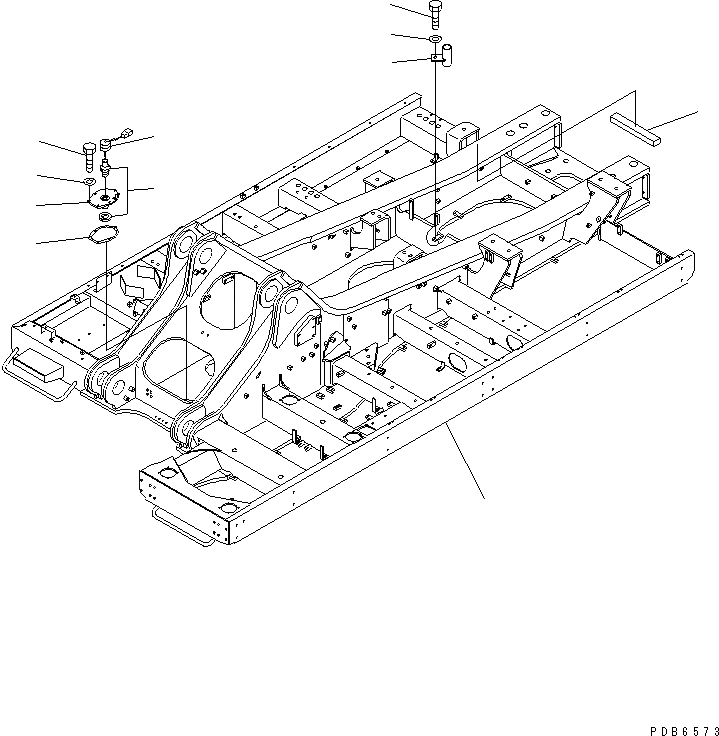 Схема запчастей Komatsu PC750-6 - ОСНОВНАЯ РАМА (СО СЪЕМОМ ПРОТИВОВЕСА)(№-) ОСНОВНАЯ РАМА И ЕЕ ЧАСТИ