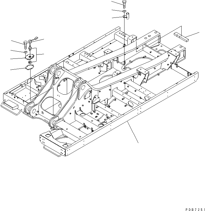 Схема запчастей Komatsu PC750-6 - ОСНОВНАЯ РАМА (СО СЪЕМОМ ПРОТИВОВЕСА)(№-8) ОСНОВНАЯ РАМА И ЕЕ ЧАСТИ