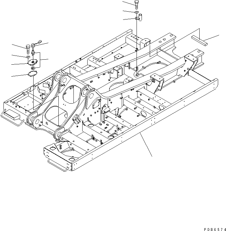 Схема запчастей Komatsu PC750-6 - ОСНОВНАЯ РАМА (ДЛЯ ВЫС. КАБИНА) (ДЛЯ ПОГРУЗ.)(№-8) ОСНОВНАЯ РАМА И ЕЕ ЧАСТИ