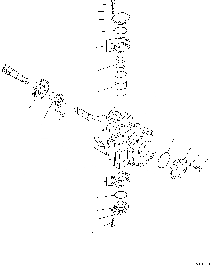 Схема запчастей Komatsu PC750-6 - ОСНОВН. НАСОС (/8) (NO. НАСОС)(№9-999) ОСНОВН. КОМПОНЕНТЫ И РЕМКОМПЛЕКТЫ