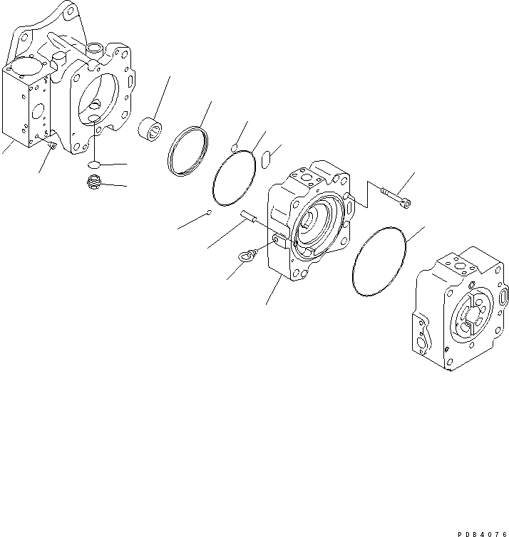 Схема запчастей Komatsu PC750-6 - ОСНОВН. НАСОС (/) (NO. НАСОС)(№-8) ОСНОВН. КОМПОНЕНТЫ И РЕМКОМПЛЕКТЫ