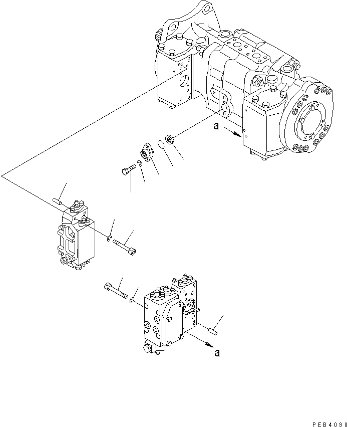 Схема запчастей Komatsu PC750-6 - ОСНОВН. НАСОС (/) (NO. НАСОС)(№-8) ОСНОВН. КОМПОНЕНТЫ И РЕМКОМПЛЕКТЫ