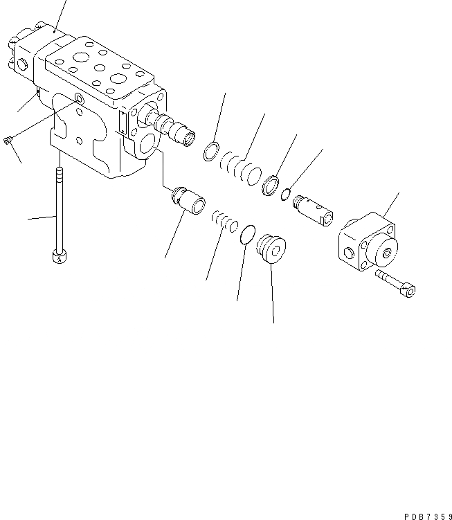 Схема запчастей Komatsu PC750-6 - МОТОР ХОДА (COUNTER BALANCE VALAE)(№-8) ОСНОВН. КОМПОНЕНТЫ И РЕМКОМПЛЕКТЫ