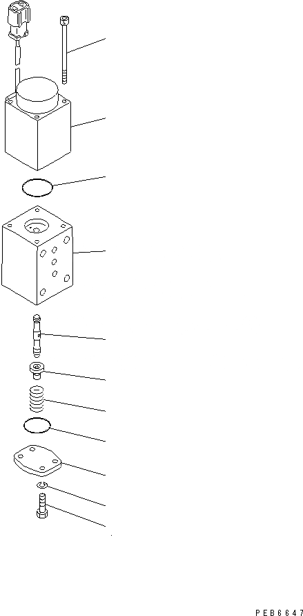Схема запчастей Komatsu PC750-6 - КЛАПАН EPC (С АВТОМАТИЧ. COMPENSATION) (ДЛЯ ПОГРУЗ.) ОСНОВН. КОМПОНЕНТЫ И РЕМКОМПЛЕКТЫ