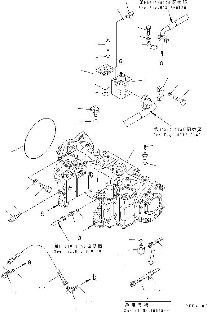 Схема запчастей Komatsu PC750-6 - NO. НАСОС (СОЕДИНИТ. ЧАСТИ) (С -STAGE SELECTOR MODE OLSS)(№-8) ГИДРАВЛИКА