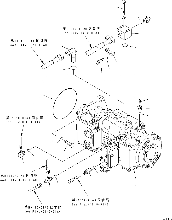 Схема запчастей Komatsu PC750-6 - NO. НАСОС (СОЕДИНИТ. ЧАСТИ)(№-8) ГИДРАВЛИКА