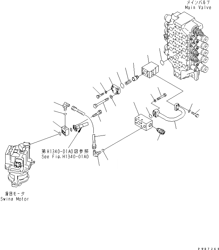 Схема запчастей Komatsu PC750-6 - КОВШ КОНТРОЛЬНЫЙ КЛАПАН( АКТУАТОР)(№-) ГИДРАВЛИКА