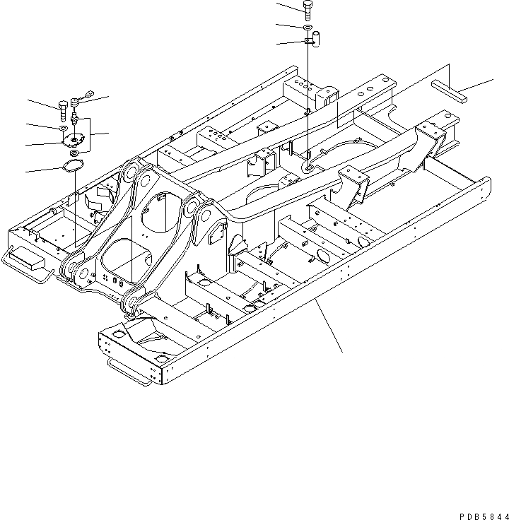 Схема запчастей Komatsu PC750-6 - ОСНОВНАЯ РАМА (С ПРЕДОТВРАЩ. СМЕЩЕНИЯ)(№-8) ОСНОВНАЯ РАМА И ЕЕ ЧАСТИ