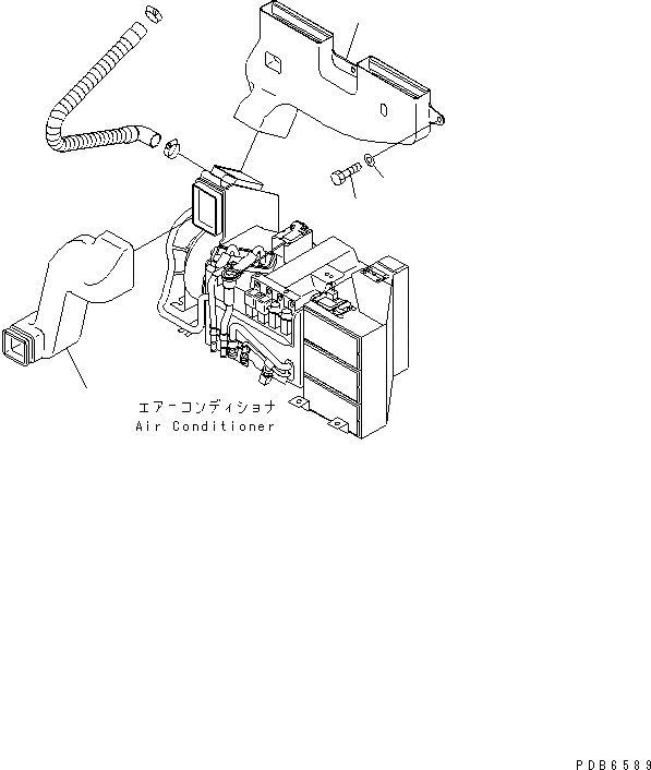 Схема запчастей Komatsu PC750-6 - КОНДИЦ. ВОЗДУХА (ВОЗДУХОВОДЫ) (ВЫС. КАБИНА) КАБИНА ОПЕРАТОРА И СИСТЕМА УПРАВЛЕНИЯ