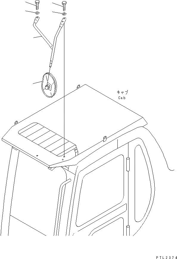 Схема запчастей Komatsu PC750-6 - ЗАДН. VIEW MIRROR¤ ЛЕВ. (СТУПЕНИ)(№9-999) ЧАСТИ КОРПУСА