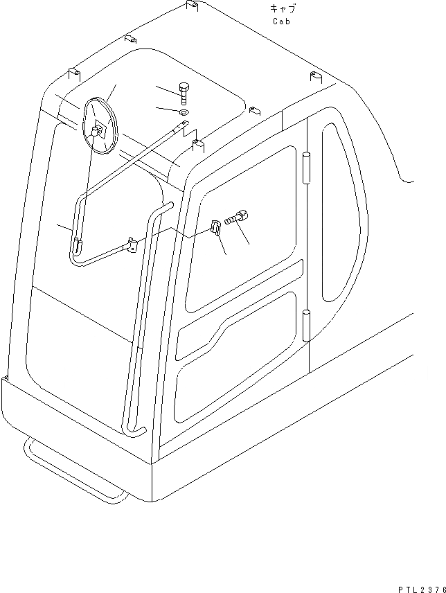 Схема запчастей Komatsu PC750-6 - ЗАДН. VIEW MIRROR¤ ЛЕВ. (СТУПЕНИ)(№9-999) ЧАСТИ КОРПУСА