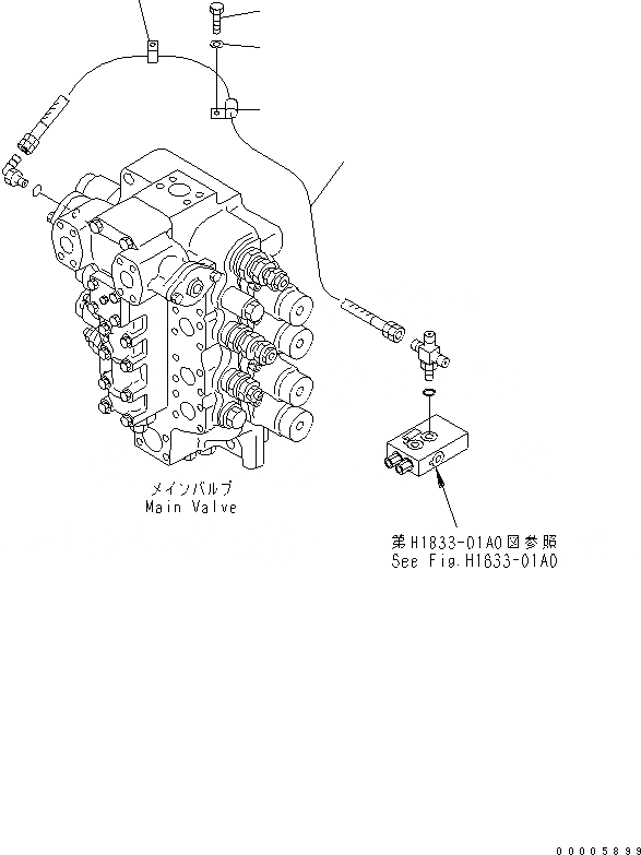 Схема запчастей Komatsu PC750-7 - PPC ПРЯМ. ЛИНИЯ ХОДА ГИДРАВЛИКА