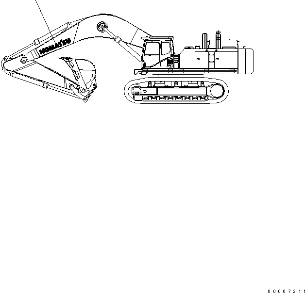 Схема запчастей Komatsu PC750-7 - СТРЕЛА МАРКИРОВКА МАРКИРОВКА