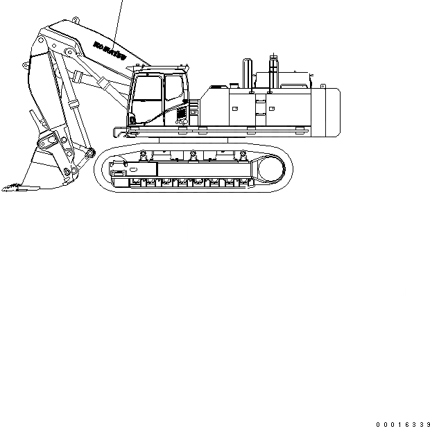 Схема запчастей Komatsu PC750-7 - СТРЕЛА МАРКИРОВКА (ДЛЯ ПОГРУЗ.) (КРОМЕ ЯПОН.) МАРКИРОВКА