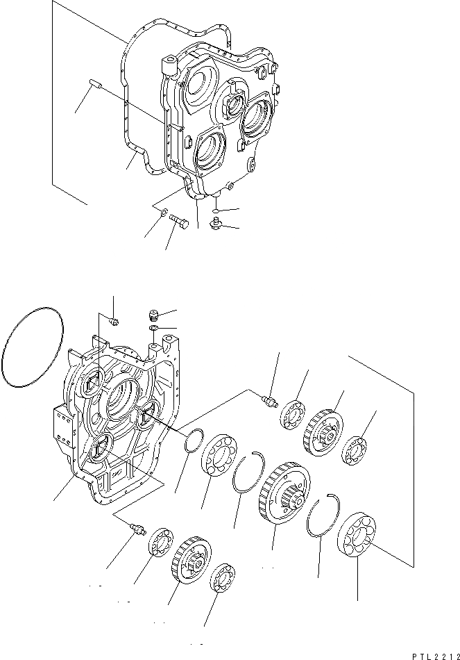 Схема запчастей Komatsu PC750-7-M1 - МЕХ-М ОТБОРА МОЩНОСТИ КОМПОНЕНТЫ ДВИГАТЕЛЯ