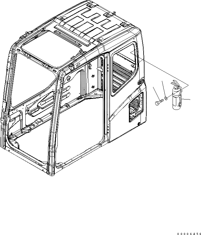 Схема запчастей Komatsu PC750-7-M1 - ОГНЕТУШИТЕЛЬ (ЯПОН.) КАБИНА ОПЕРАТОРА И СИСТЕМА УПРАВЛЕНИЯ