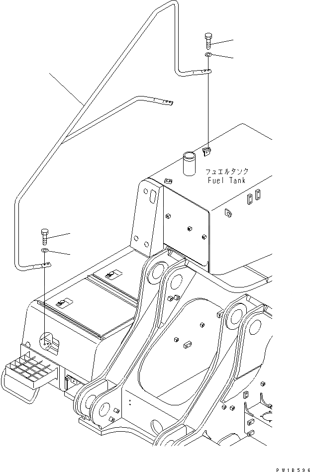 Схема запчастей Komatsu PC750-7-M1 - HANDRAIL ЧАСТИ КОРПУСА