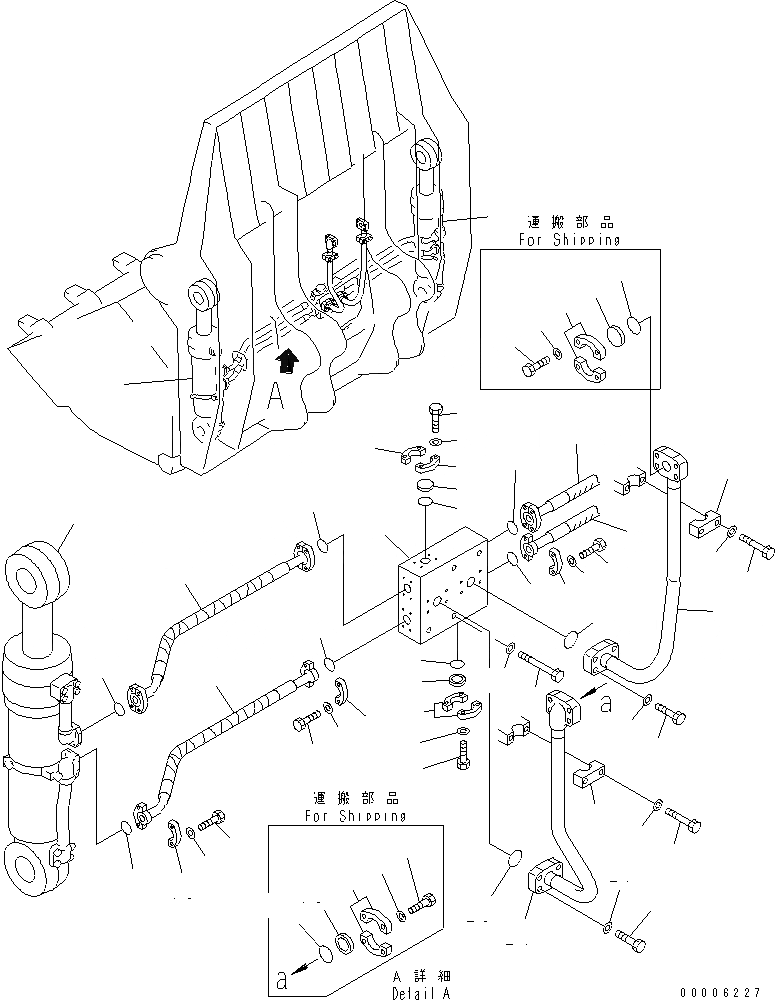 Схема запчастей Komatsu PC750-7-M1 - НИЖН. ЛИНИЯ ЦИЛИНДРА КОВША (КОВШ ) (ДЛЯ .M) (ДЛЯ ПОГРУЗ.) РАБОЧЕЕ ОБОРУДОВАНИЕ