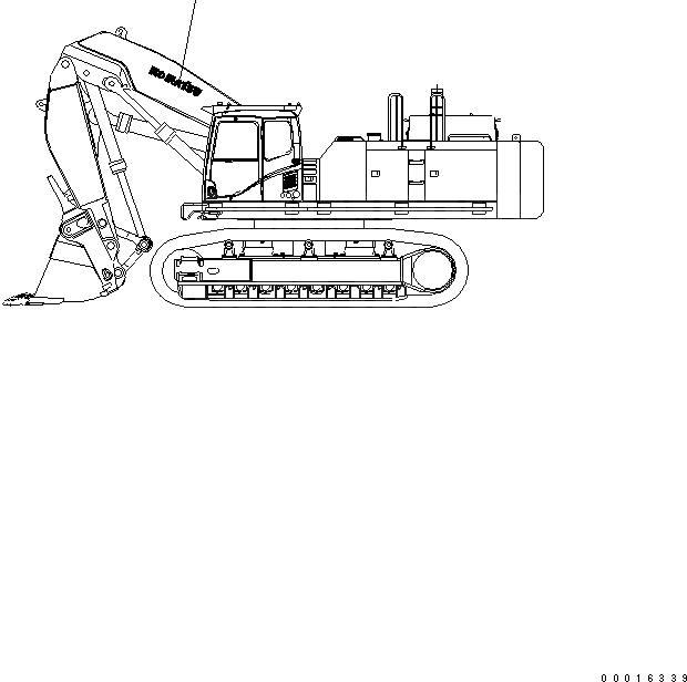 Схема запчастей Komatsu PC750-7-M1 - СТРЕЛА МАРКИРОВКА (ДЛЯ ПОГРУЗ.) МАРКИРОВКА