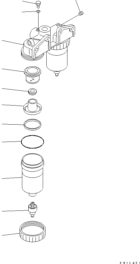 Схема запчастей Komatsu PC750LC-6 - ТОПЛИВНАЯ ЛИНИЯ (ВНУТР. ЧАСТИ) (С ВОДООТДЕЛИТЕЛЕМ)(№-8) ТОПЛИВН. БАК. AND КОМПОНЕНТЫ