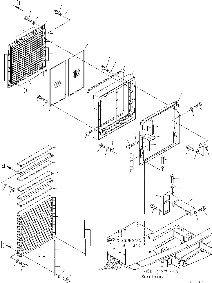 Схема запчастей Komatsu PC750LC-7K - ПРАВ. ДВЕРЬ (КАБИНА) ЧАСТИ КОРПУСА