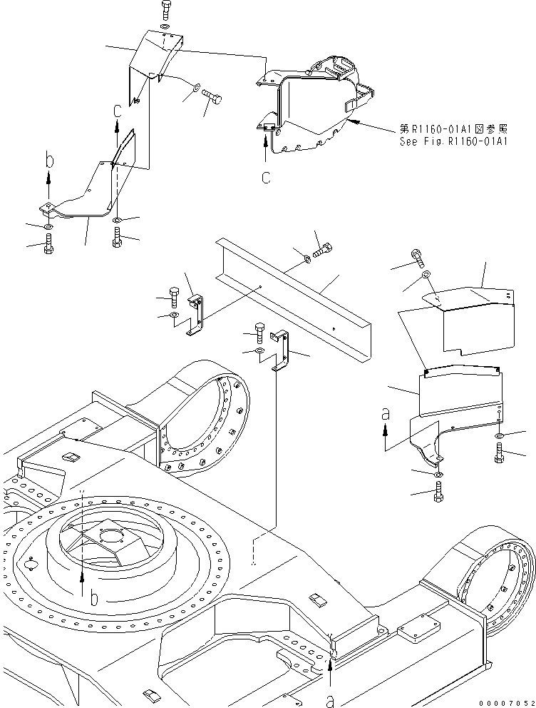 Схема запчастей Komatsu PC750LC-7 - МОТОР ХОДА COVER ХОДОВАЯ