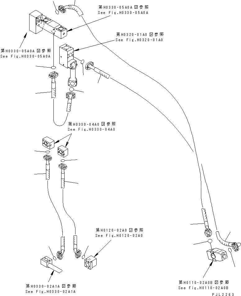 Схема запчастей Komatsu PC750LC-6 - ОСНОВН. КЛАПАН ВОЗВРАТ. ТРУБЫ (ШЛАНГИ) (С ПРЕДОТВРАЩ. СМЕЩЕНИЯ)(№9-999) ГИДРАВЛИКА