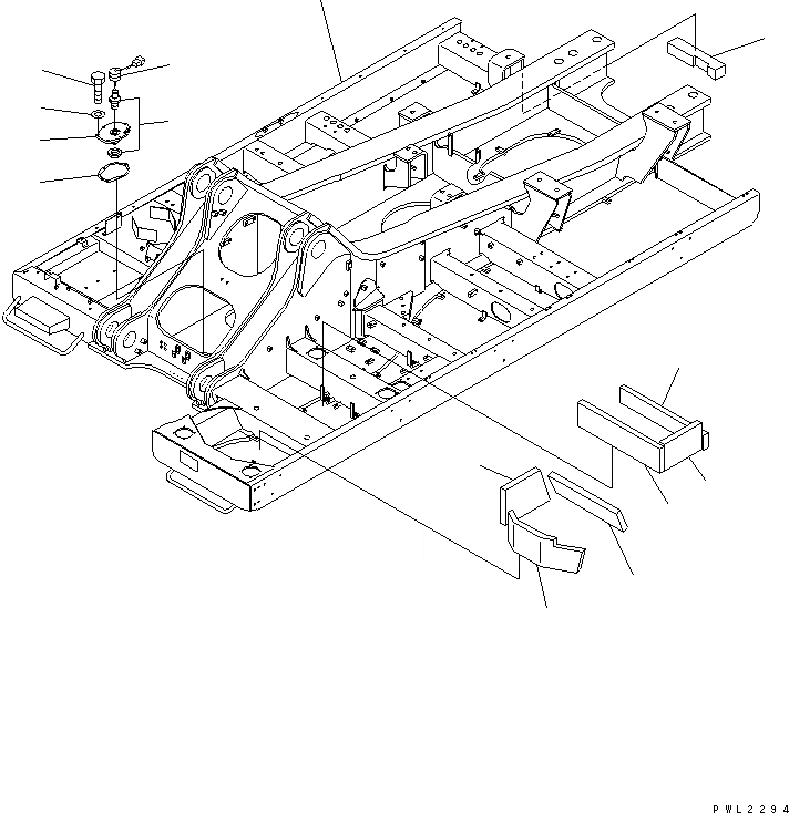 Схема запчастей Komatsu PC750LC-6 - ОСНОВНАЯ РАМА (СО СЪЕМОМ ПРОТИВОВЕСА)(№9-) ОСНОВНАЯ РАМА И ЕЕ ЧАСТИ