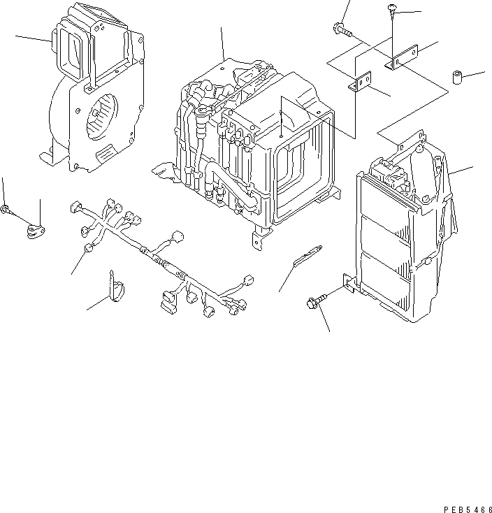 Схема запчастей Komatsu PC750LC-6 - UINT В СБОРЕ (ОХЛАЖД-Е) (С КОНДИЦИОНЕРОМ)(№-999) ОСНОВН. КОМПОНЕНТЫ И РЕМКОМПЛЕКТЫ