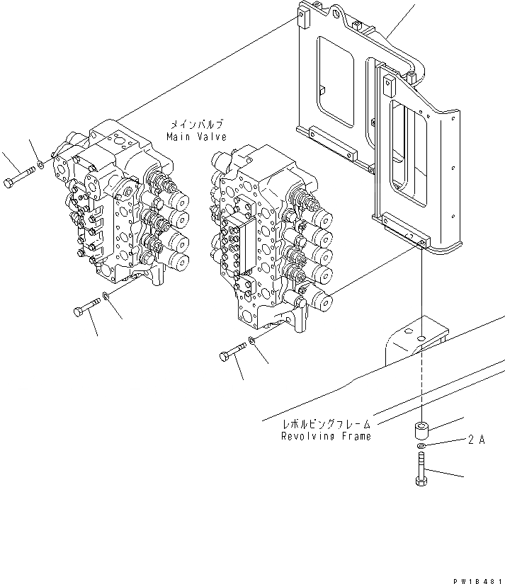 Схема запчастей Komatsu PC750LC-6K-01 - ОСНОВН. КЛАПАН (КЛАПАН STNAD)(№K-) ГИДРАВЛИКА