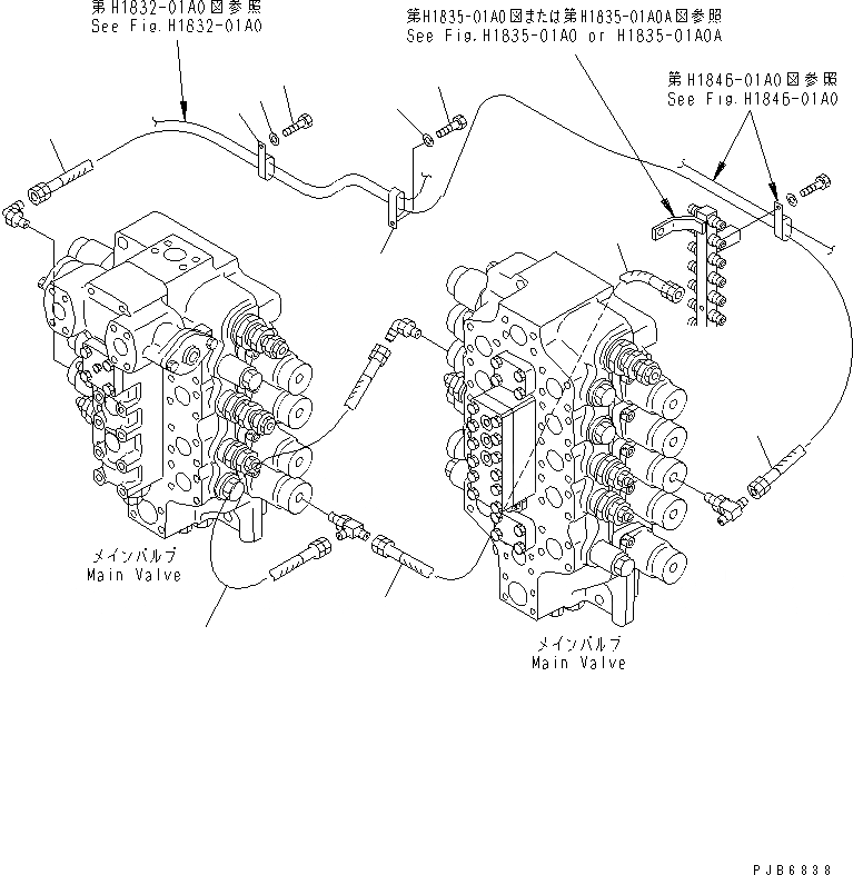 Схема запчастей Komatsu PC750LC-6K-01 - ЛИНИЯ PPC РУКОЯТИ(№K-K999) ГИДРАВЛИКА