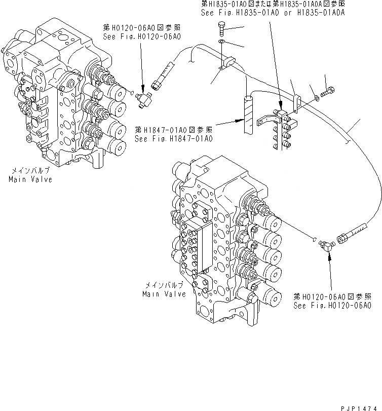 Схема запчастей Komatsu PC750LC-6K-01 - PPC ЛИНИЯ УСИЛ. ПОДЪЕМА(№K-K999) ГИДРАВЛИКА