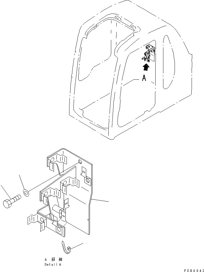 Схема запчастей Komatsu PC750LC-6K-01 - КАБИНА (TERMINAL BRACKET)(№K-K999) КАБИНА ОПЕРАТОРА И СИСТЕМА УПРАВЛЕНИЯ