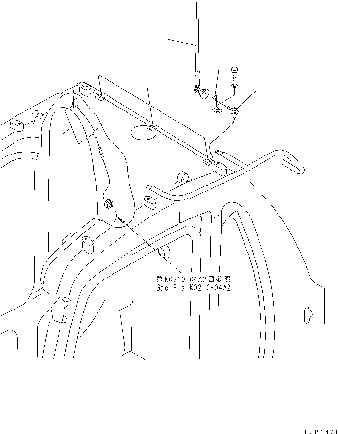 Схема запчастей Komatsu PC750LC-6K-01 - КАБИНА (АНТЕННА) (КАРЬЕРН. СПЕЦИФ-Я)(№K-) КАБИНА ОПЕРАТОРА И СИСТЕМА УПРАВЛЕНИЯ