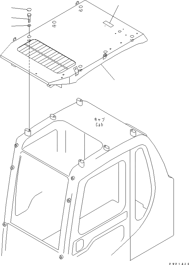 Схема запчастей Komatsu PC750LC-6K-01 - ВЕРХНЯЯ ЗАЩИТА(№K-) КАБИНА ОПЕРАТОРА И СИСТЕМА УПРАВЛЕНИЯ