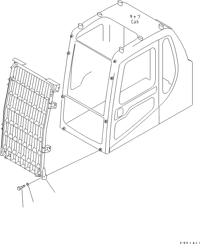 Схема запчастей Komatsu PC750LC-6K-01 - ФРОНТАЛЬНАЯ ЗАЩИТА(№K-) КАБИНА ОПЕРАТОРА И СИСТЕМА УПРАВЛЕНИЯ