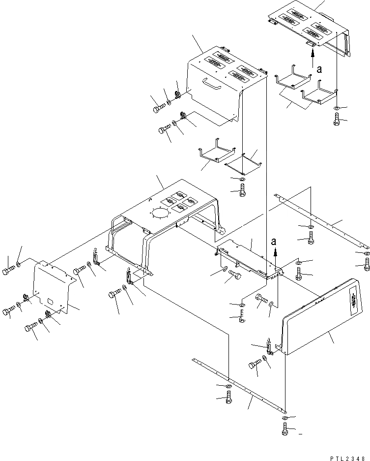 Схема запчастей Komatsu PC750LC-6K-01 - КАПОТ (COVER)(№K-K999) ЧАСТИ КОРПУСА