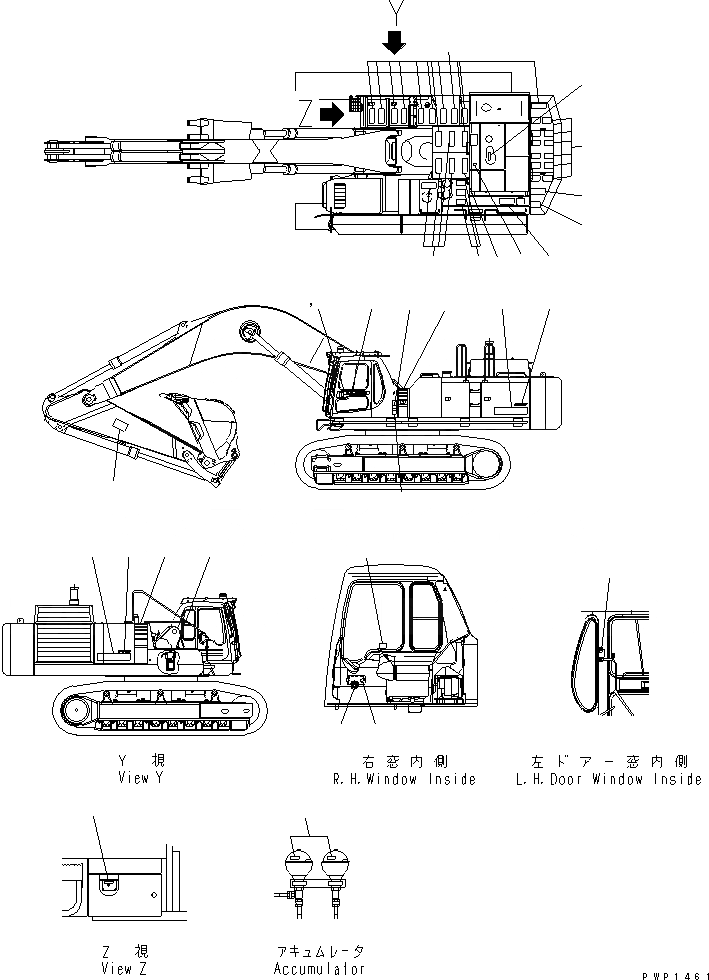 Схема запчастей Komatsu PC750LC-6K-01 - МАРКИРОВКА (СИДЕНЬЕ И БУКВЕНН. МАРКИРОВКА)(№K-) МАРКИРОВКА