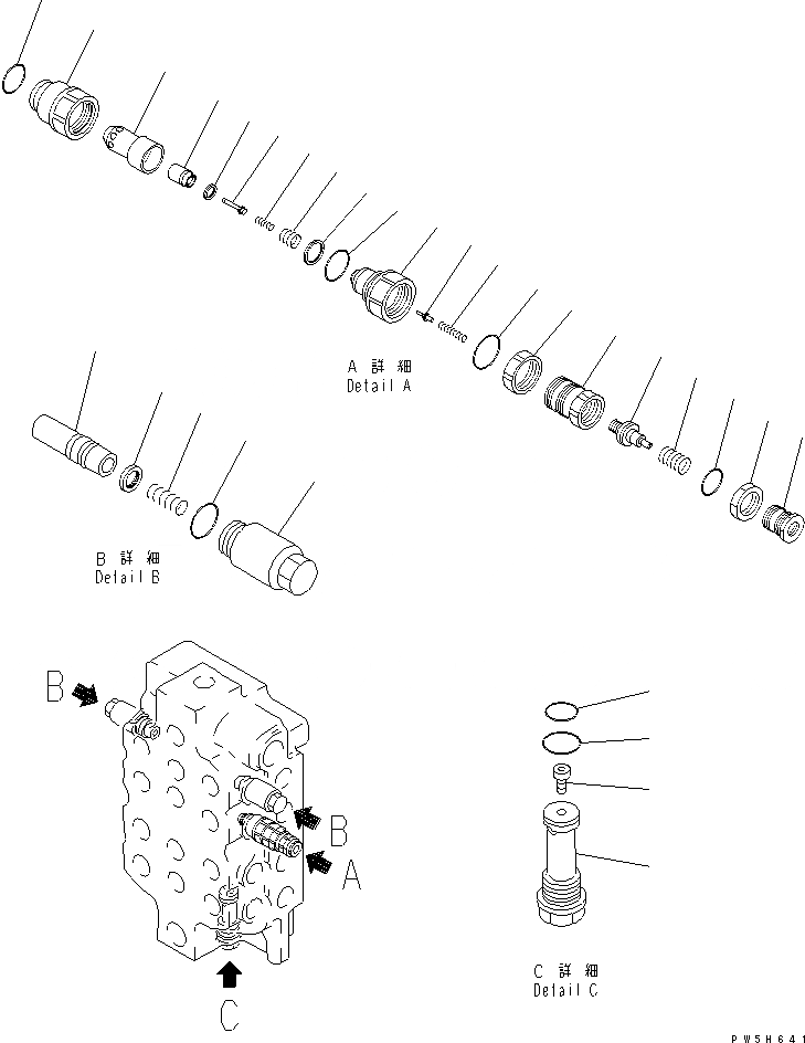 Схема запчастей Komatsu PC750LC-6K-01 - ОСНОВН. КЛАПАН (/) (4-Х СЕКЦИОНН.)(№K-) ОСНОВН. КОМПОНЕНТЫ И РЕМКОМПЛЕКТЫ