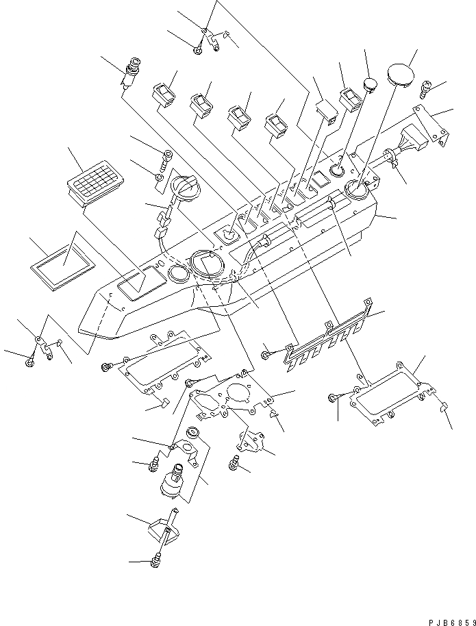 Схема запчастей Komatsu PC750SE-6K-01 - КАБИНА (КРЫШКА ПАНЕЛИ) КАБИНА ОПЕРАТОРА И СИСТЕМА УПРАВЛЕНИЯ