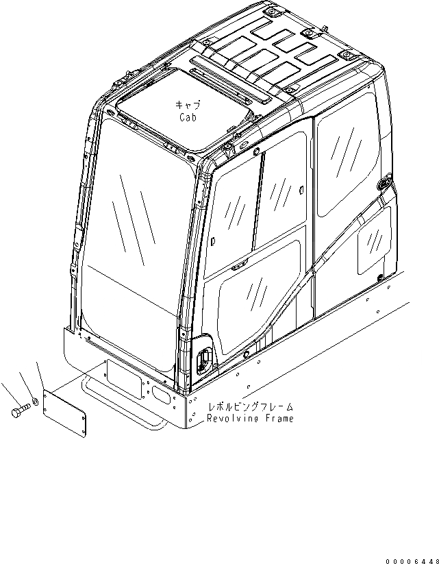 Схема запчастей Komatsu PC750SE-7 - НИЖН. ДВОРНИКИ LESS КАБИНА ОПЕРАТОРА И СИСТЕМА УПРАВЛЕНИЯ