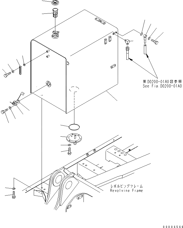 Схема запчастей Komatsu PC750SE-6K-J - ТОПЛИВН. БАК.(№9-) ТОПЛИВН. БАК. AND КОМПОНЕНТЫ