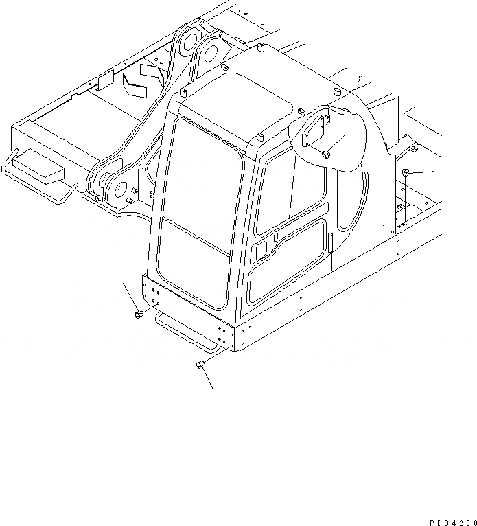 Схема запчастей Komatsu PC750SE-6K-J - F.O.P.S. LESS(№-8) КАБИНА ОПЕРАТОРА И СИСТЕМА УПРАВЛЕНИЯ