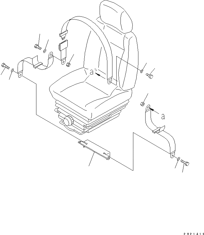 Схема запчастей Komatsu PC750SE-6K-LS - СИДЕНЬЕ ОПЕРАТОРА (РЕМЕНЬ БЕЗОПАСНОСТИ КОРПУС)(№K-) КАБИНА ОПЕРАТОРА И СИСТЕМА УПРАВЛЕНИЯ