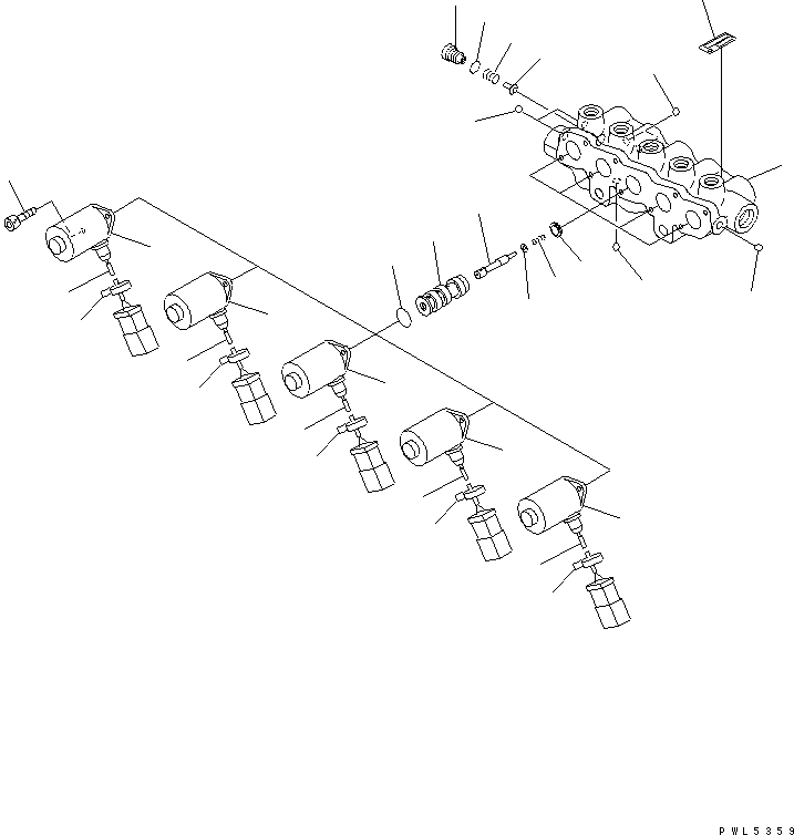 Схема запчастей Komatsu PC750SE-6K-LS - СОЛЕНОИДНЫЙ КЛАПАН (ВНУТР. ЧАСТИ)(№K-) ОСНОВН. КОМПОНЕНТЫ И РЕМКОМПЛЕКТЫ