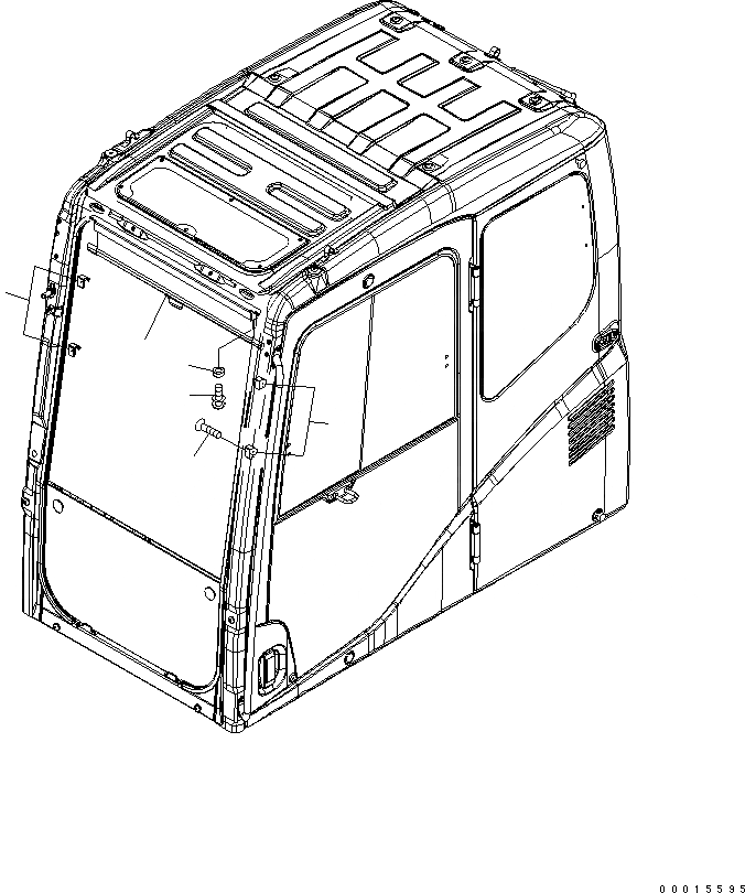 Схема запчастей Komatsu PC750SE-7K - КОЗЫРЕК ОТ СОЛНЦА. КАБИНА ОПЕРАТОРА И СИСТЕМА УПРАВЛЕНИЯ